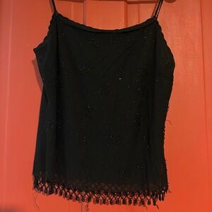90s Black Sparkly Tank